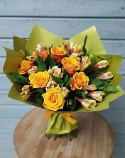 Букет цветов из:  Альстромерии и Розы #REPLACE_PRED# Кокреке