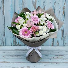 Букет цветов из:  Герберы, Альстромерии и Хризантемы #REPLACE_PRED# Кокреке