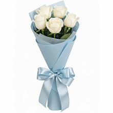 Букет 5 Белых роз Проуд в Кокреке