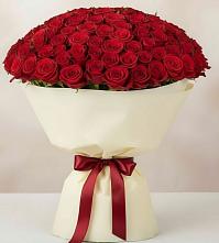 Букет 101 Красная роза Милано в Кокреке