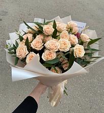 Букет Кремовые розы Латте в Кокреке