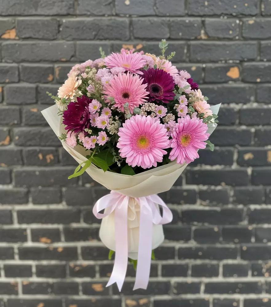 Букет цветов из: Герберы и Хризантемы в Кокреке