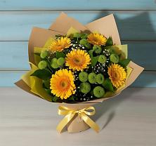 Букет цветов из:  Герберы и Хризантемы в Кокреке
