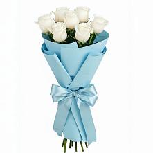 Букет 7 белых роз Проуд в Кокреке