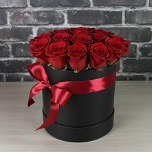 Цветочная композиция из Розы в шляпной коробке в Кокреке