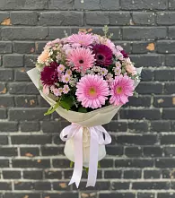 Букет цветов из:  Герберы и Хризантемы в Кокреке