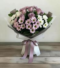 Букет цветов из:  Хризантемы и Розы в Кокреке