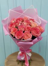 Букет 15 Розовых роз Равель в Кокреке