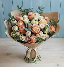Букет цветов из:  Альстромерии и Розы в Кокреке